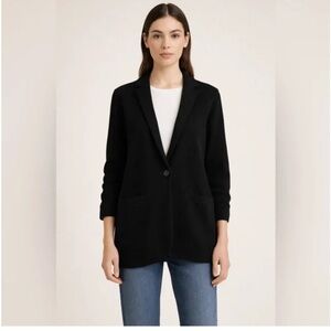 J. Crew Cecile Black Sweater Blazer Knit Jacket XS Business Casual Work